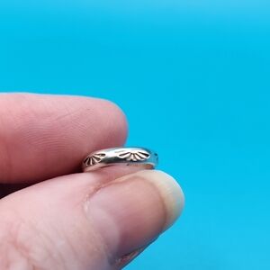 Sterling Silver Stamped Ear Cuff